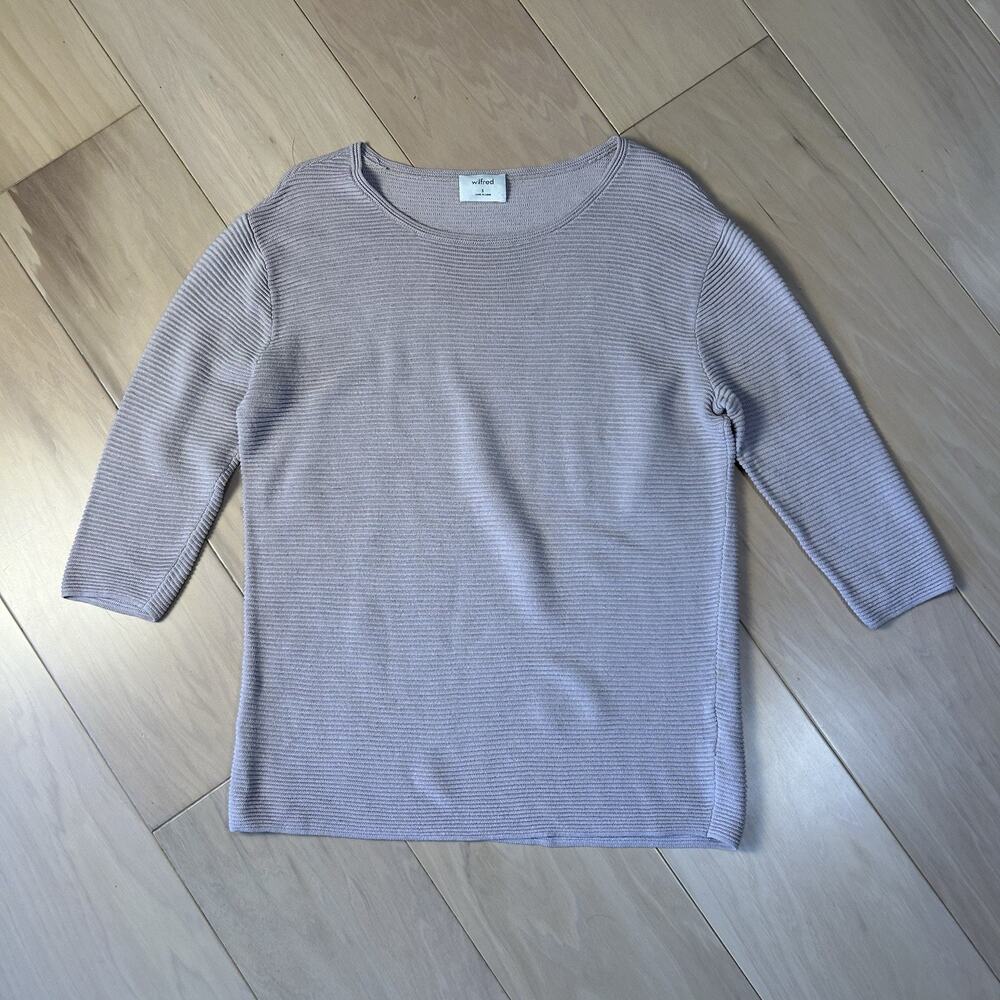 Aritzia Wilfred Ribbed Knit Sweater 3/4 Sleeve Women’s Small